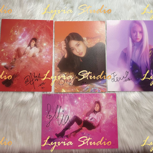 EVERGLOW signed postcard from BBC era