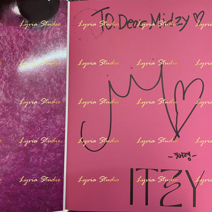 ITZY Guess Who? Chaeryeong Signed Album To Dear Midzy