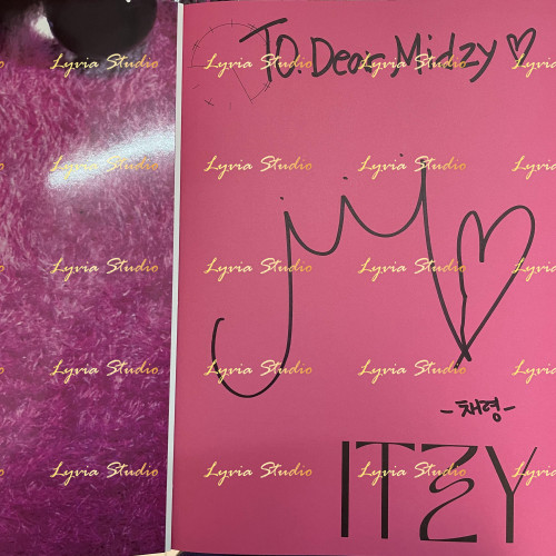 ITZY Guess Who? Chaeryeong Signed Album To Dear Midzy
