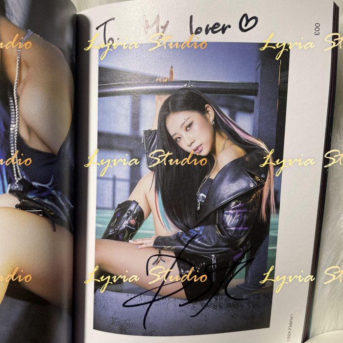 PURPLE KISS 'MeMem'  Fansign Signed Page