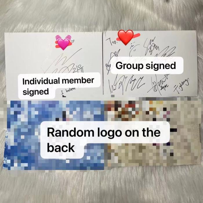 KPOP IDOL Signed MC Broadcasting Postcard To Your Name