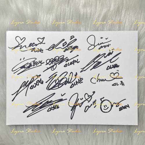 LOONA Ot12 Group Signed Promo Postcard from Queendom 2 program event