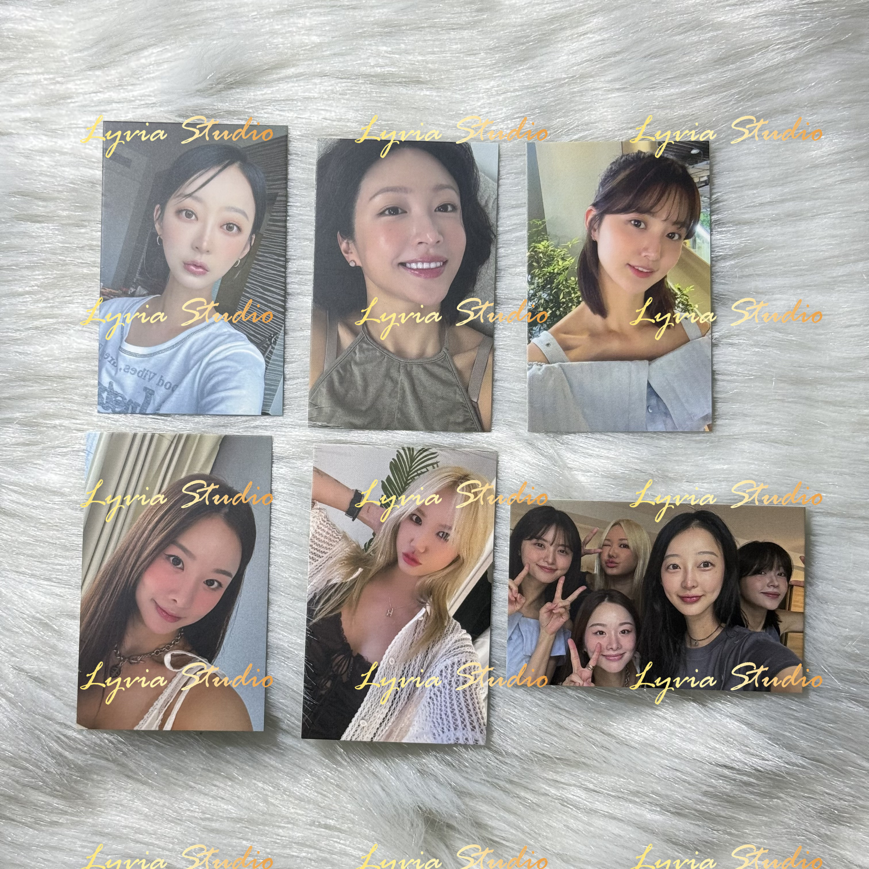 SAYMYNAME Group Wide Autographed Signed Polaroid(HITOMI,MEI,KANNY