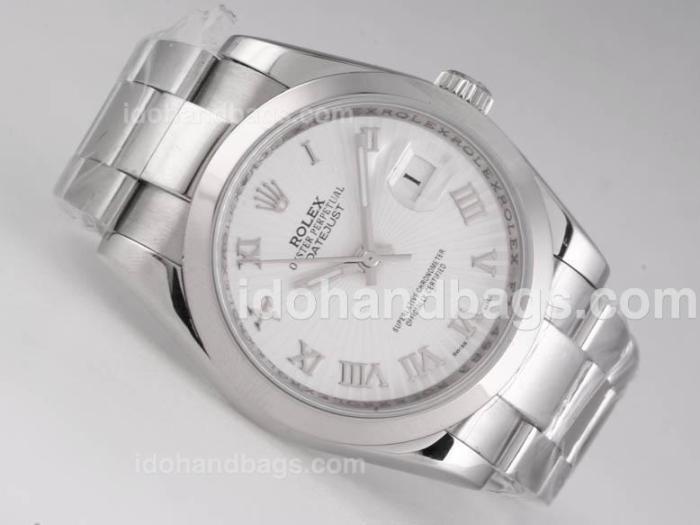 Rolex Datejust Automatic with White Dial-Roman Marking 25939