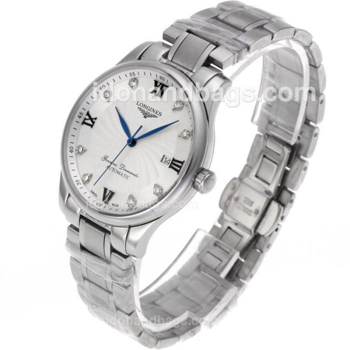 Longines Master Collection Automatic with White Dial S/S 45908