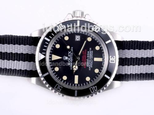 Rolex Sea-Dweller Submariner 2000 Ref.1665 Automatic with Black Dial and Bezel-Nylon Strap Vintage Edition 23284
