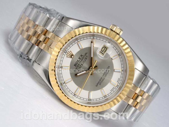 Rolex Datejust Automatic Two Tone with White Dial 11687