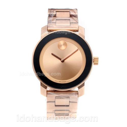 Movado Full Rose Gold with Champagne Dial 186384