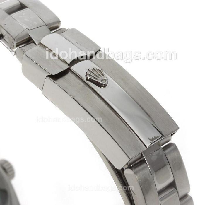 Rolex Datejust Automatic Diamond Bezel with Gray Floral Motif Dial-2009 New Version 53016