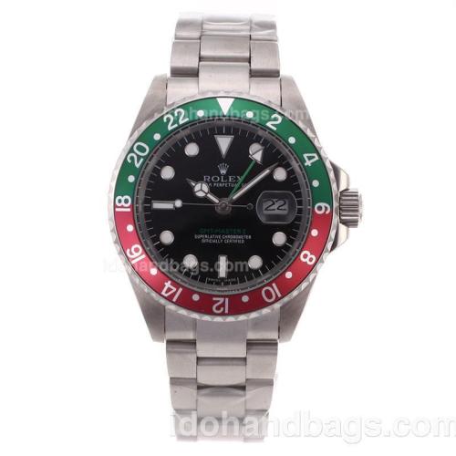 Rolex GMT-Master II Automatic Red/Green Bezel with Black Dial S/S 55855