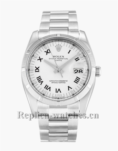 Rolex Oyster Perpetual Date White Dial 34MM 115210