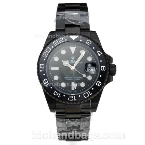 Rolex GMT-Master II Automatic Full PVD with Ceramic Bezel-Black Dial 196236