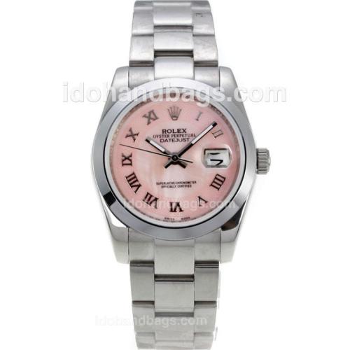 Rolex Datejust Automatic Roman Markers with Pink Dial S/S 120948