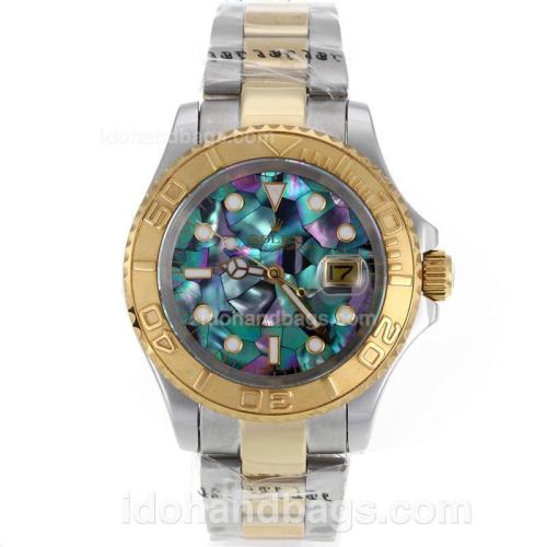 Rolex Yachtmaster Automatic Two Tone with Puzzle Style MOP Dial 119228