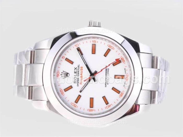 Rolex Milgauss Swiss ETA 2836 Movement with Orange Marking-Correct Size 23911