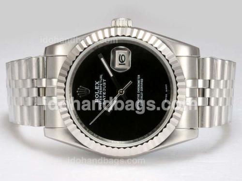 Rolex Datejust Automatic with Black Dial S/S 12416