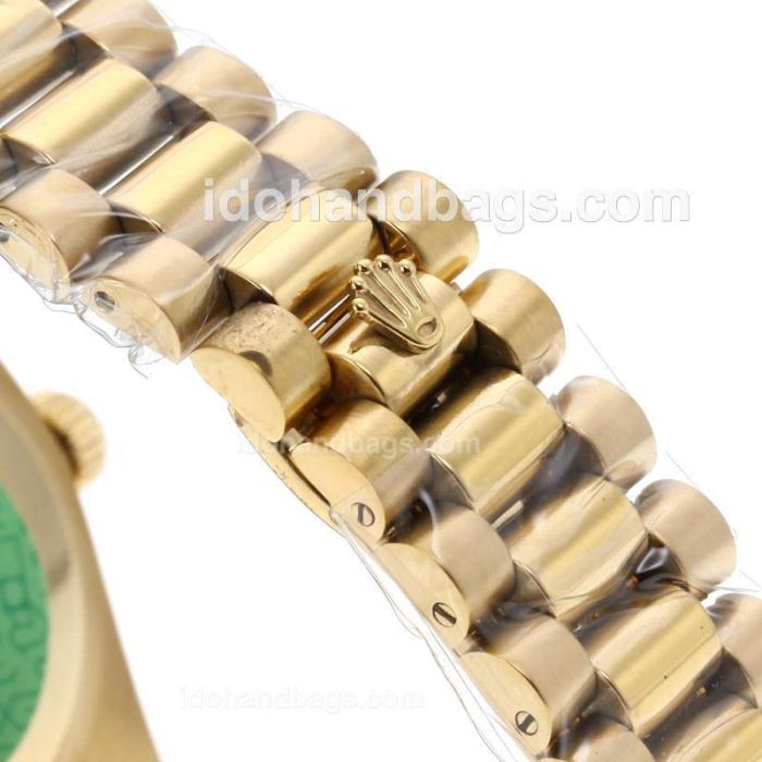 Rolex Datejust Automatic Full Gold Diamond Marking with Golden Dial-Sapphire Glass 72717