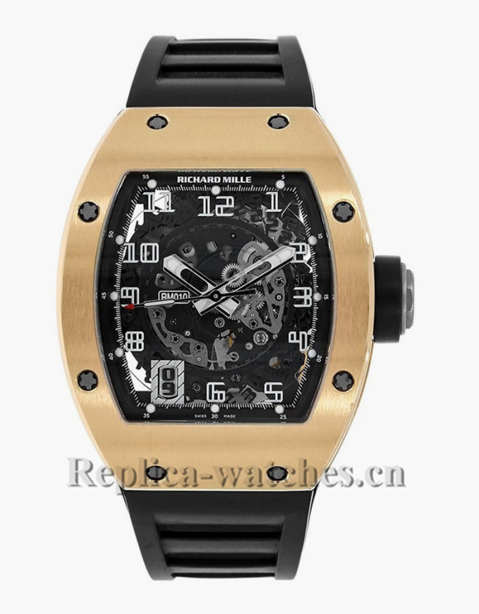 Richard Mille Rose Gold Case Skeletonised Automatic Watch RM010 AH RG