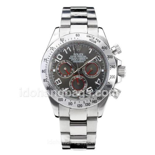 Rolex Daytona Automatic Number Markers with Gray Dial S/S 183788