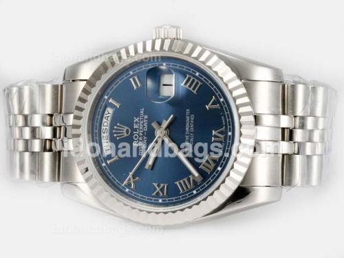 Rolex Day-Date Automatic with Blue Dial-Roman Marking 18823