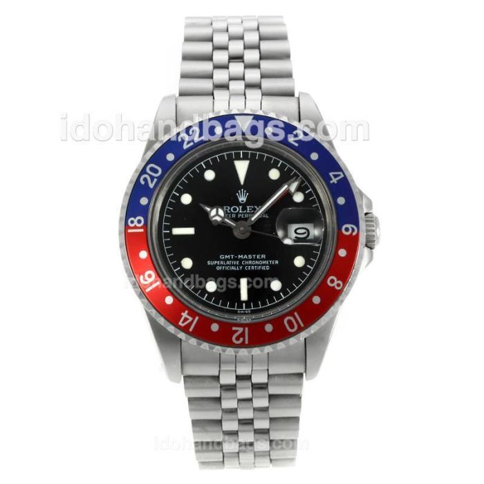Rolex GMT-Master Swiss ETA 2836 Movement with Black Dial S/S-Vintage Edition 126782