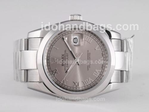 Rolex Datejust Automatic with Gray Dial-Roman Marking 25766