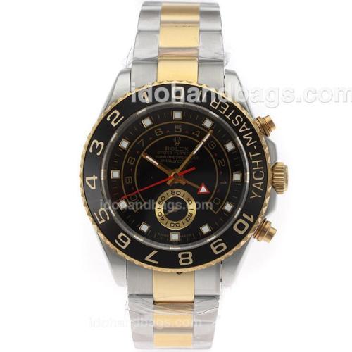 Rolex Yacht-Master II Automatic Two Tone with Black Dial S/S-Same Structure as ETA Version-High Quality 71714