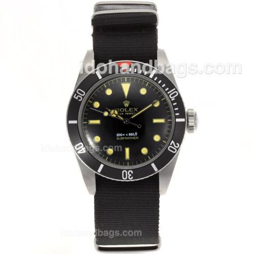 Rolex Submariner Swiss ETA 2836 Movement with Black Nylon Strap-Vintage Edition 51791