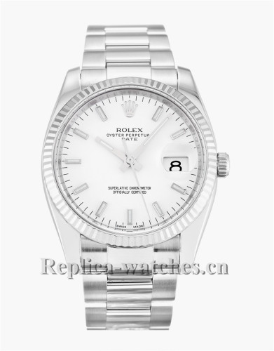 Rolex Oyster Perpetual Date Stainless Steel Strap 115234