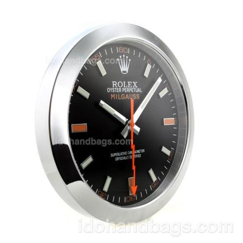 Rolex Milgauss Wall Clock with Black Dial-Red Marker 182442