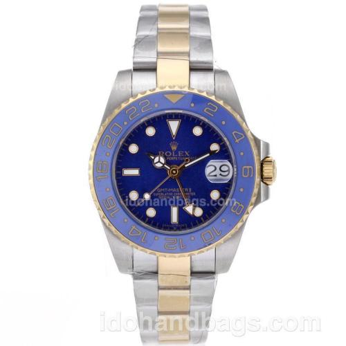 Rolex GMT-Master II Automatic Two Tone Ceramic Bezel with Blue Dial-Lady Size 61753
