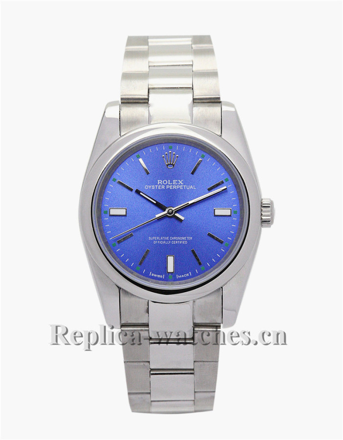 Rolex Lady Oyster Perpetual Stainless Steel Strap Blue Dial 31MM