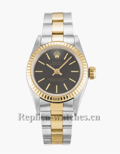 Rolex Lady Oyster Perpetual Black Dial 24MM 67193