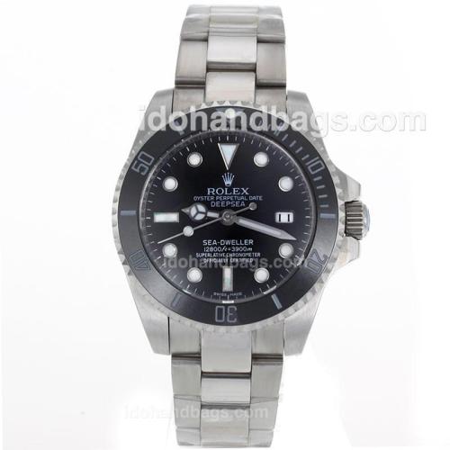 Rolex Sea-Dweller Automatic with Black Ceramic Bezel and Dial S/S-Sapphire Glass 119092