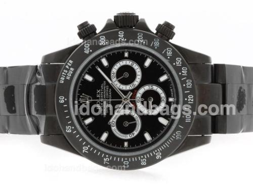 Rolex Daytona Pro Hunter Working Chronograph Full PVD with Black Dial-Stick Marking 36674
