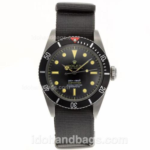 Rolex Submariner Swiss ETA 2836 Movement with Gray Nylon Strap-Vintage Edition 51789