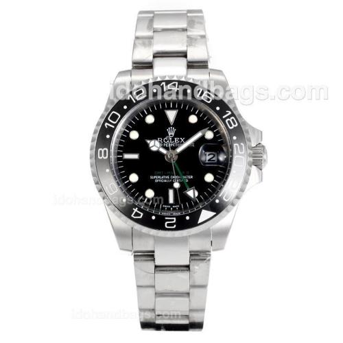 Rolex GMT-Master II Automatic Ceramic Bezel with Black Dial S/S-Sapphire Glass 91766