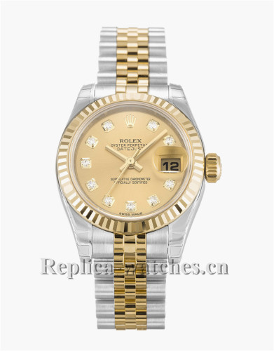 Rolex Datejust Lady Gold Dial 26MM 179173