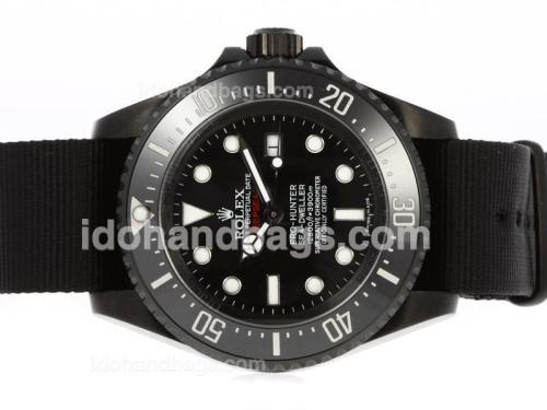 Rolex Sea Dweller Pro Hunter Deep Sea Asia Movement PVD Case with Nylon Strap-Jacques Limited Edition 41043
