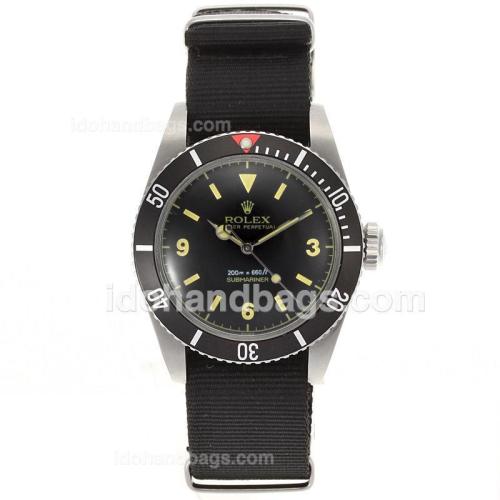 Rolex Submariner Swiss ETA 2836 Movement with Black Nylon Strap-Vintage Edition 51790