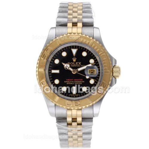Rolex Yacht-Master Automatic Two Tone with Black Dial 61764