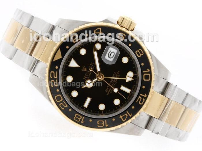 Rolex GMT-Master II Automatic 18K Two Tone Plated with Black Dial-Ceramic Bezel 36532