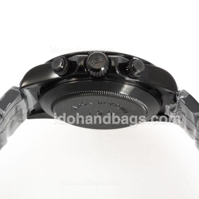 Rolex Daytona Chronograph Swiss Valjoux 7750 Movement Full PVD with Black Dial 52314