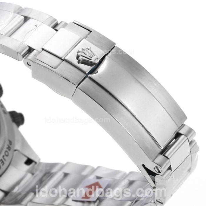 Rolex Daytona Chronograph Swiss Valjoux 7750 Movement Diamond Markers with Black Mop Dial S/S-PVD Bezel 85454