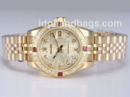 Rolex Datejust Automatic Full Gold with Diamond Bezel and Marking-Computer Dial 11313