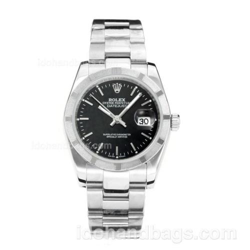 Rolex Datejust Automatic with Black Dial-Stick Marking 194382