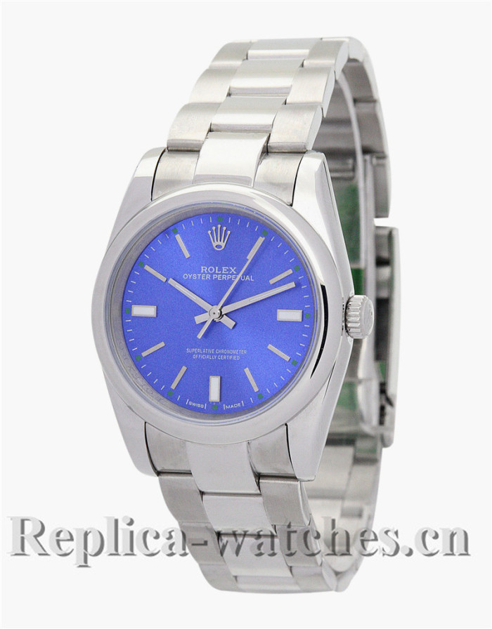 Rolex Lady Oyster Perpetual Stainless Steel Strap Blue Dial 31MM