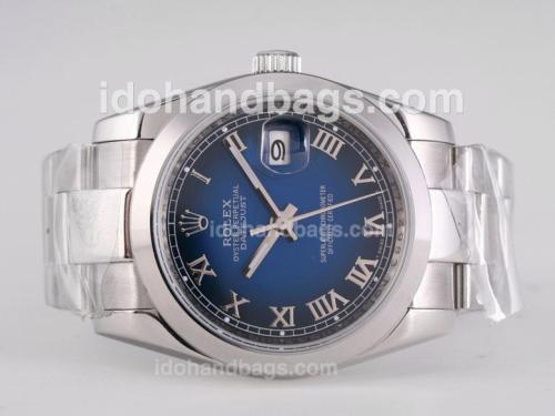 Rolex Datejust Automatic with Blue Dial-Roman Marking 25768