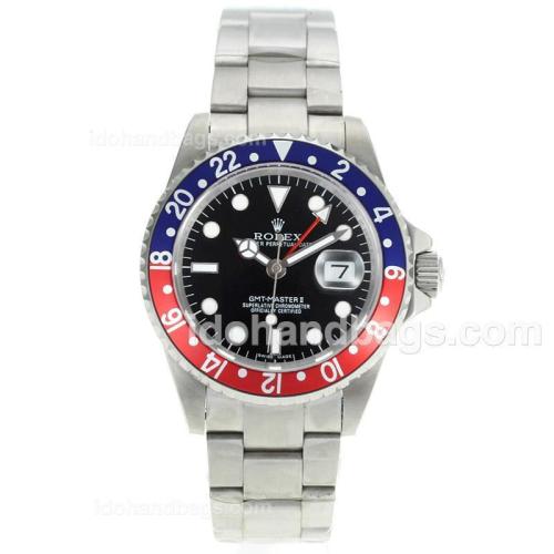 Rolex GMT-Master II Automatic Red with Blue Bezel-Black Dial 11668
