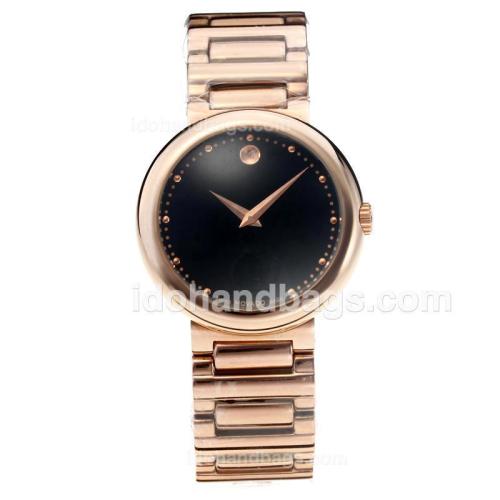 Movado Fiero Full Rose Gold with Black Dial 189088